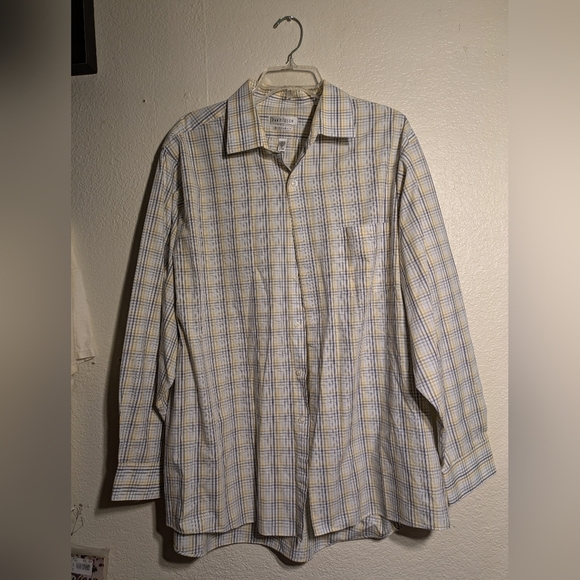 Van Heusen Men's Plaid Button-Up Shirt Pre-owned  Size 18. 34/35 - Picture 2 of 12